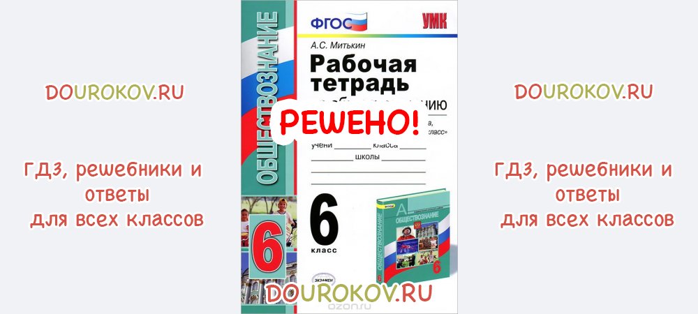 Рабочая тетрадь по обществу митькин